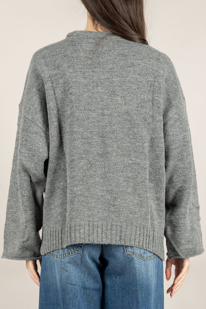 KONTATTO - 3M0935C - MAGLIA GIROCOLLO CON MANICHE LARGHE