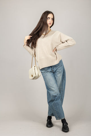 KONTATTO - FA108N - MAGLIA GIROCOLLO RAGLAN