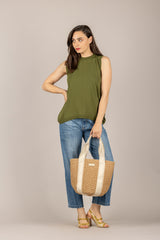 VICOLO - 2AB2108 - MAGLIA GIROMANICHE CON SPILLE MILITARE