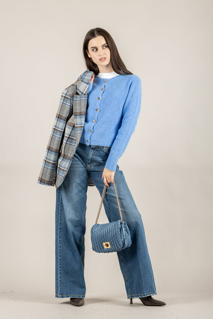 KONTATTO - 3M0882C - CARDIGAN BOTTONO GIOIELLO