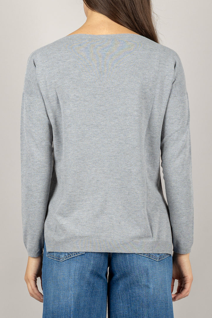 KONTATTO - 3M0800C - MAGLIA SCATOLETTA CON SPACCHI LATERALI