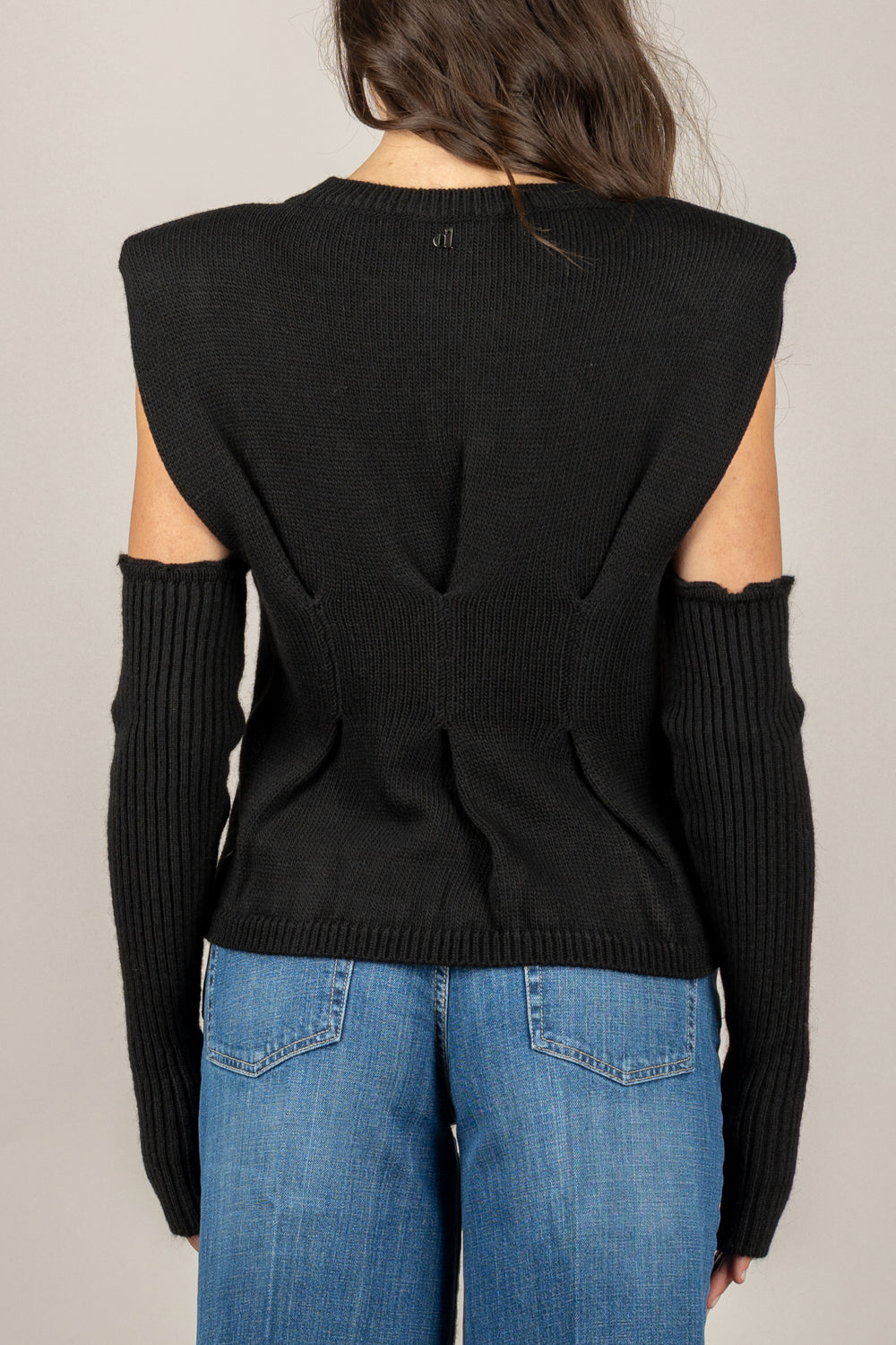 DIXIE - M566Y223 - GILET IN MAGLIA CON MANICOTTI