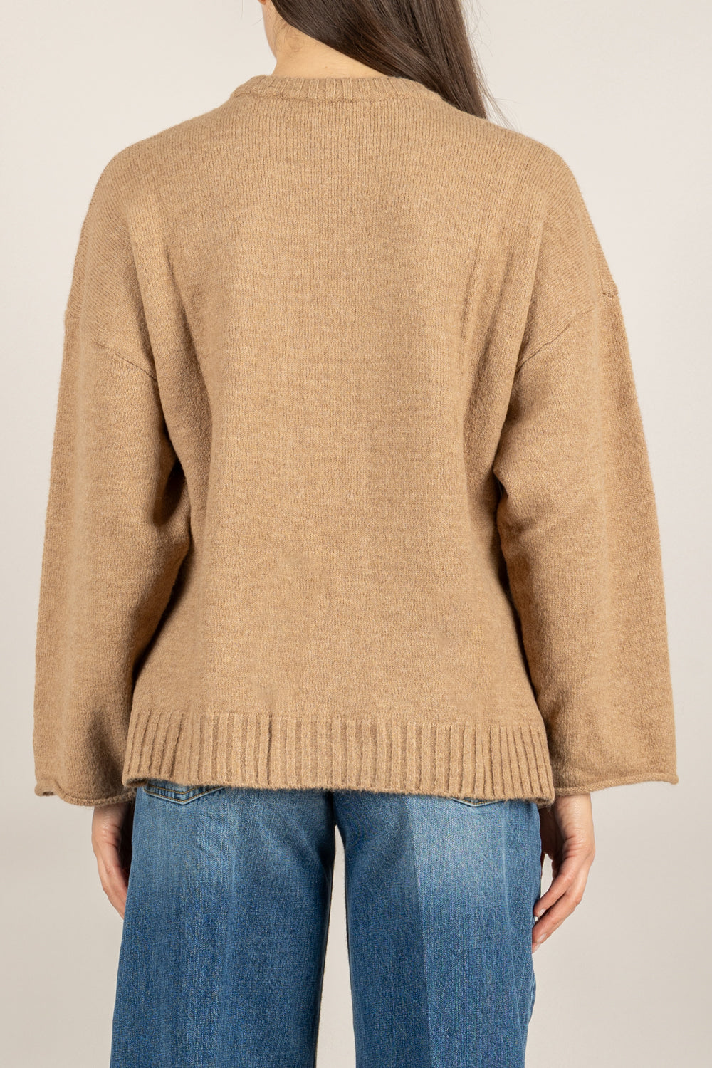 KONTATTO - 3M0935C - MAGLIA GIROCOLLO CON MANICHE LARGHE