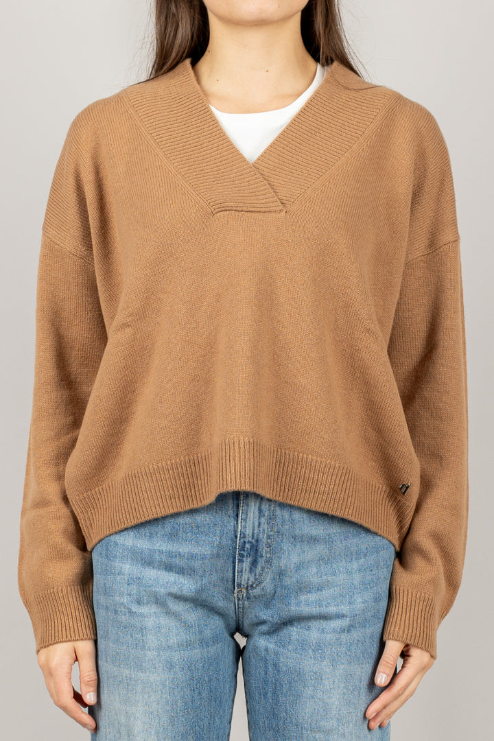 DIXIE - M833Y201X - MAGLIA IN LANA SCOLLO A V