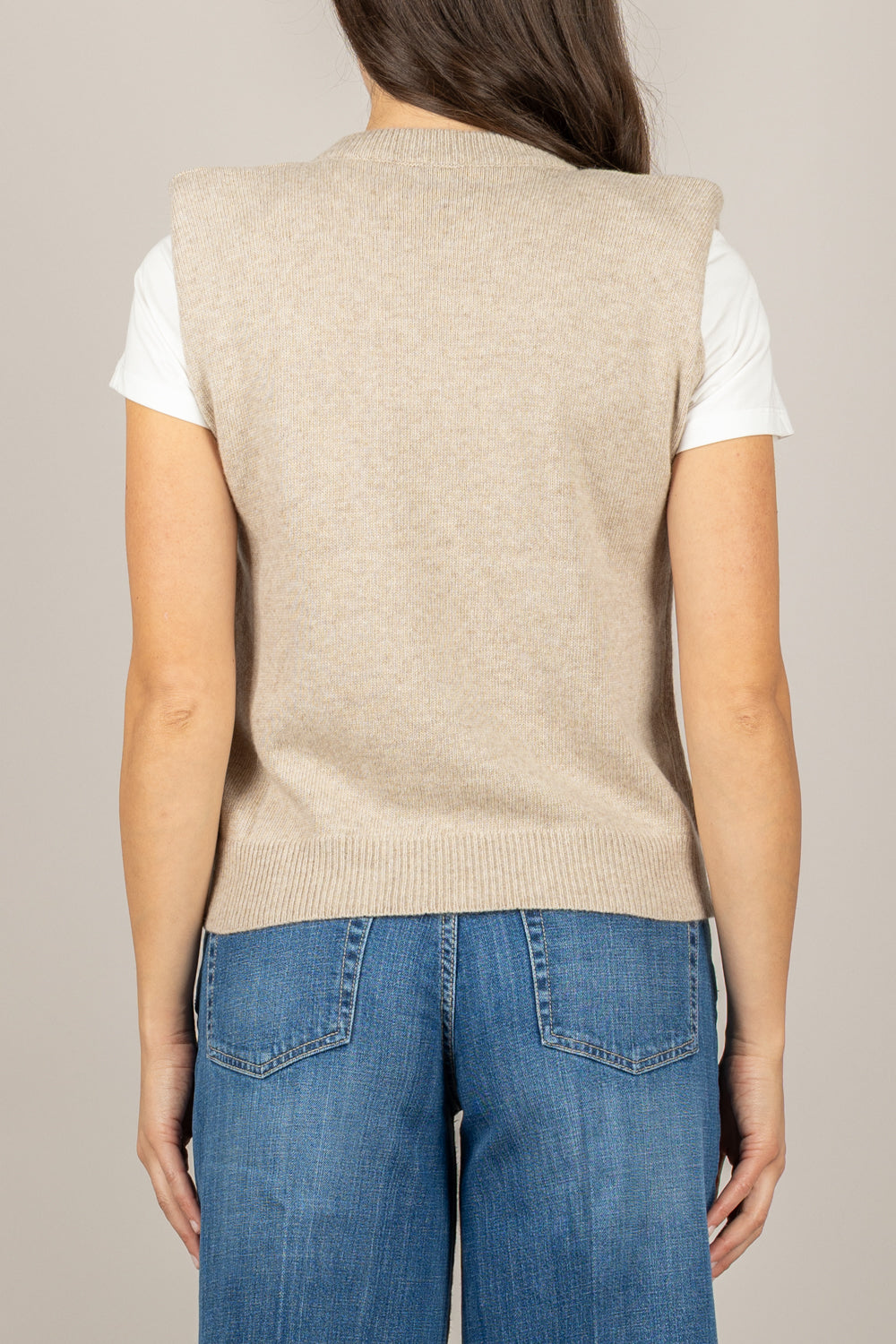 TENSIONE IN - D80088 - MAGLIA SMANICATA CON SPALLINE