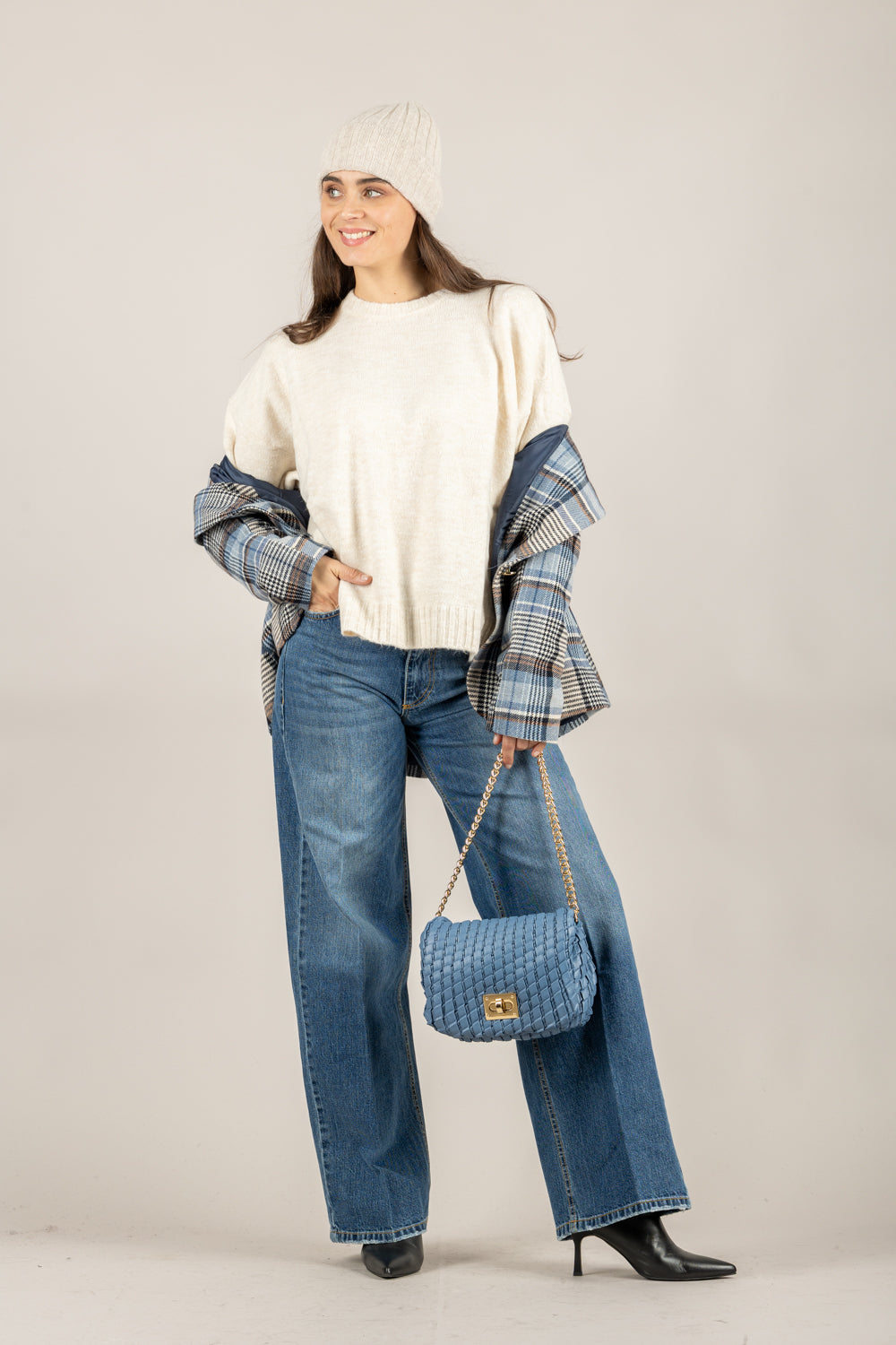 KONTATTO - 3M0935C - MAGLIA GIROCOLLO CON MANICHE LARGHE