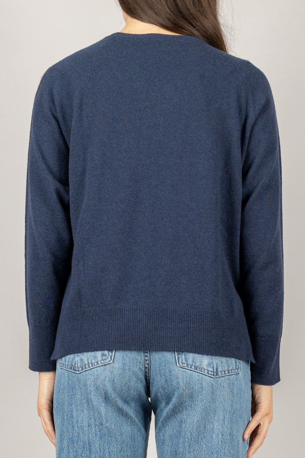 VICOLO - 22153F - MAGLIA BICOLORE GIROCOLLO