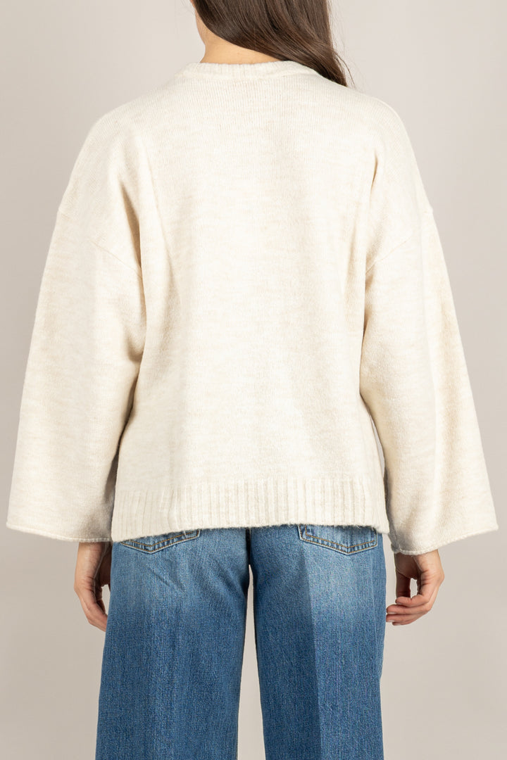 KONTATTO - 3M0935C - MAGLIA GIROCOLLO CON MANICHE LARGHE