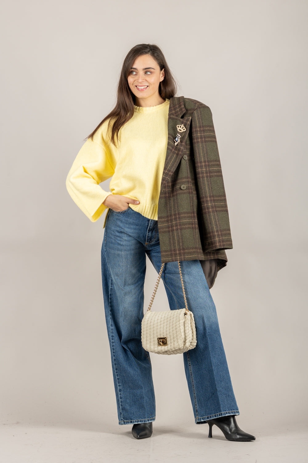 KONTATTO - 3M0935C - MAGLIA GIROCOLLO CON MANICHE LARGHE