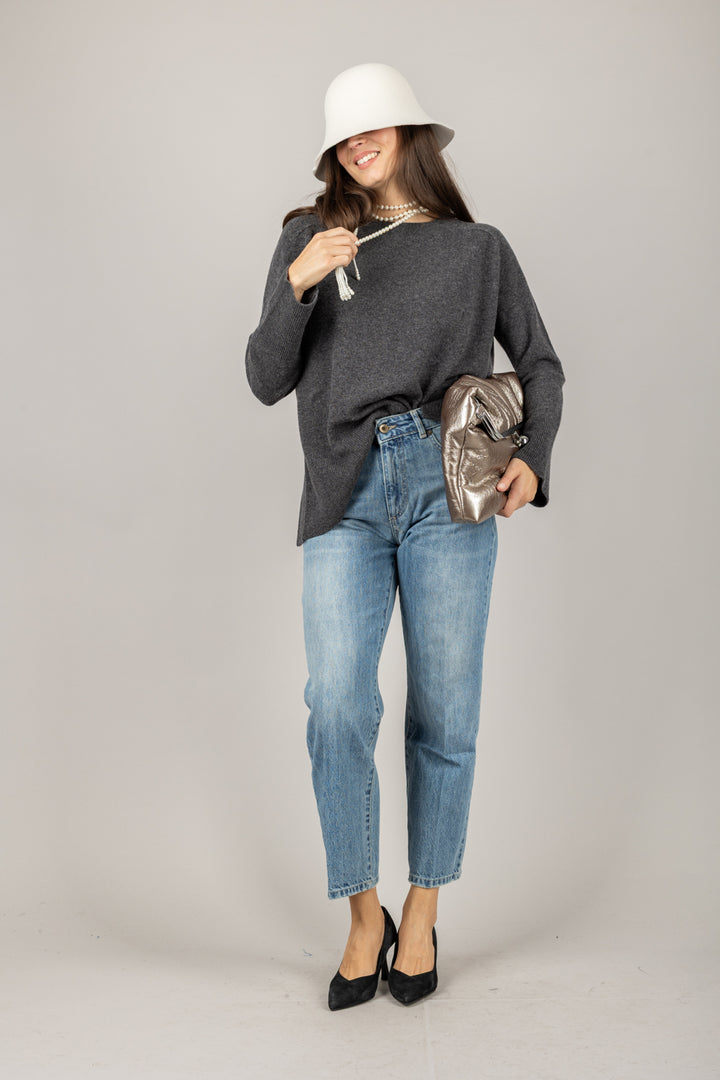 TENSIONE IN - WL157AI25 - MAGLIA OVER CON SPACCHI POSTERIORI