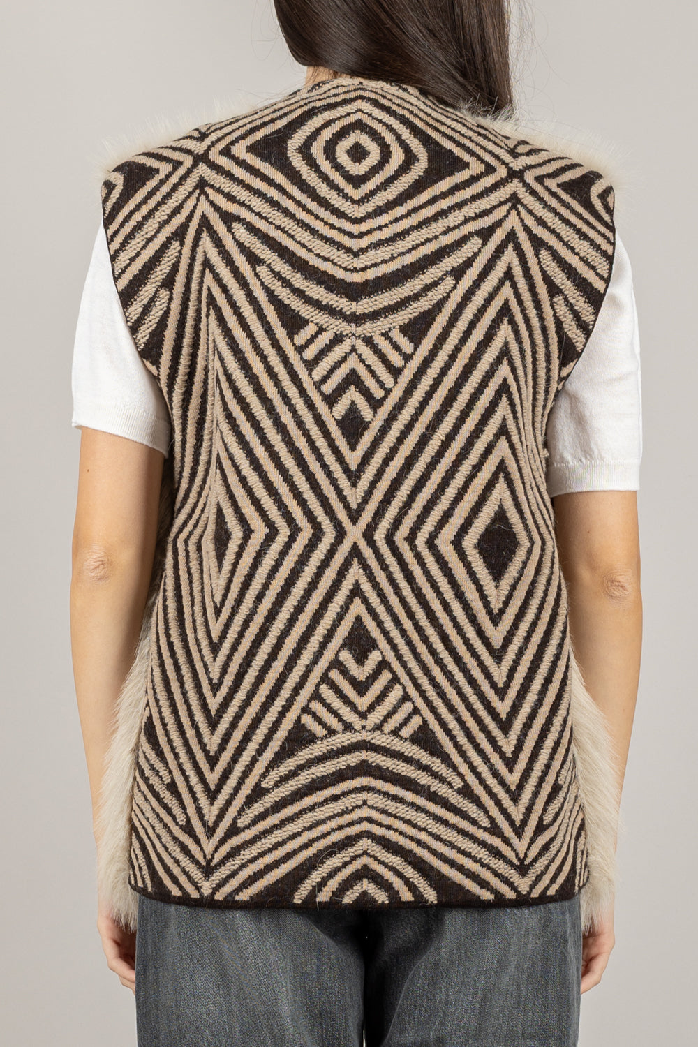 TENSIONE IN - W5HMG81A400 - GILET OVER PELLICCIA FRONTALE
