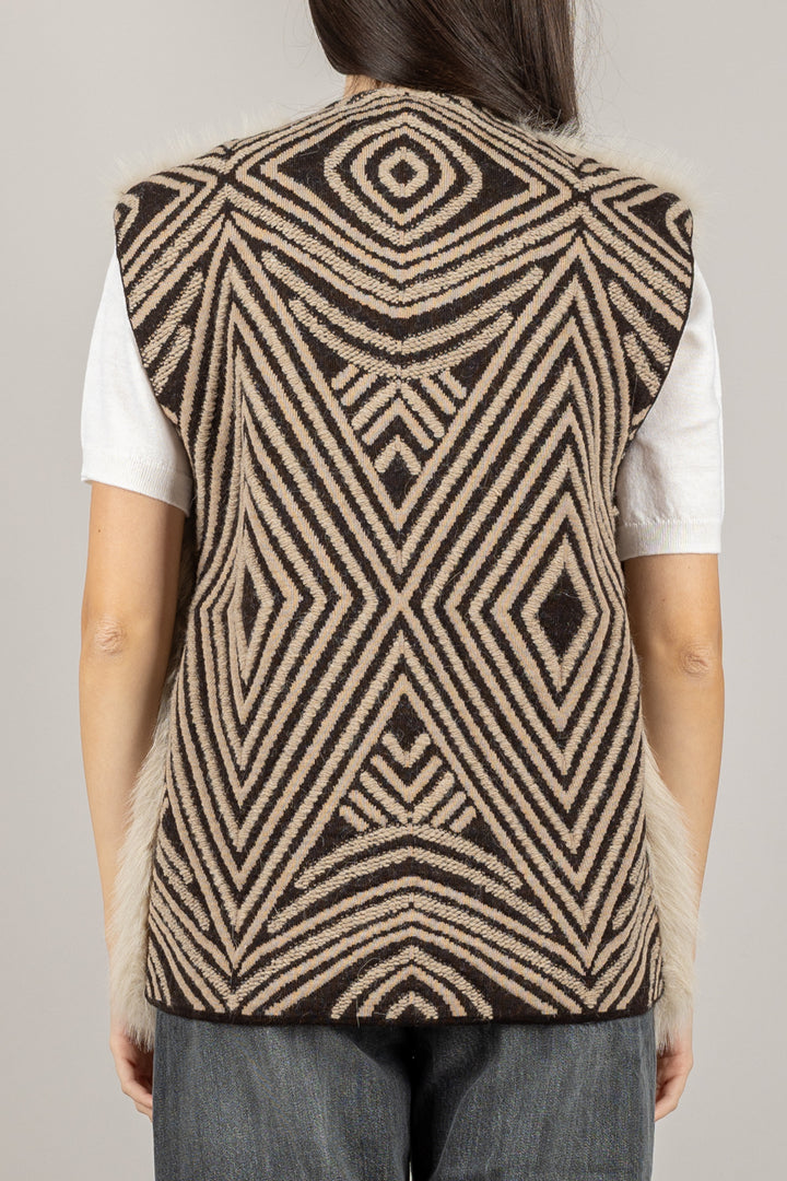 TENSIONE IN - W5HMG81A400 - GILET OVER PELLICCIA FRONTALE