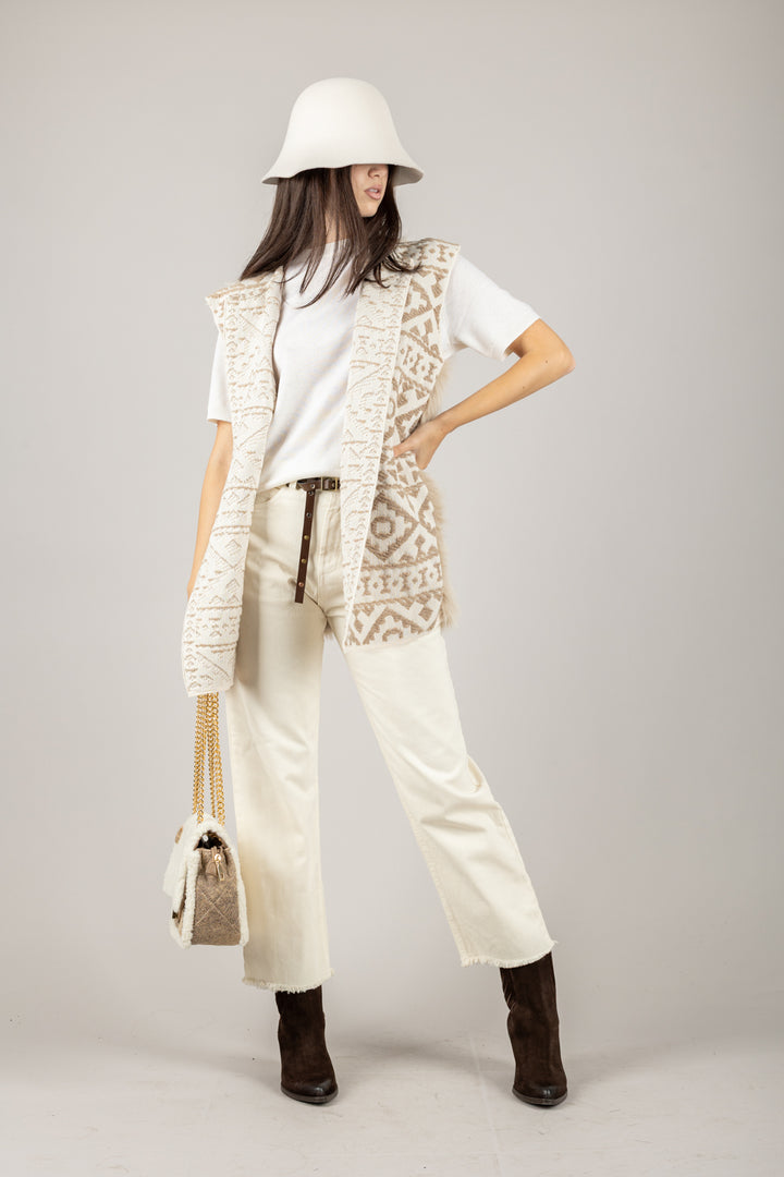 TENSIONE IN - W25P370 - PANTALONE GAMBA DRITTA CON CINTA