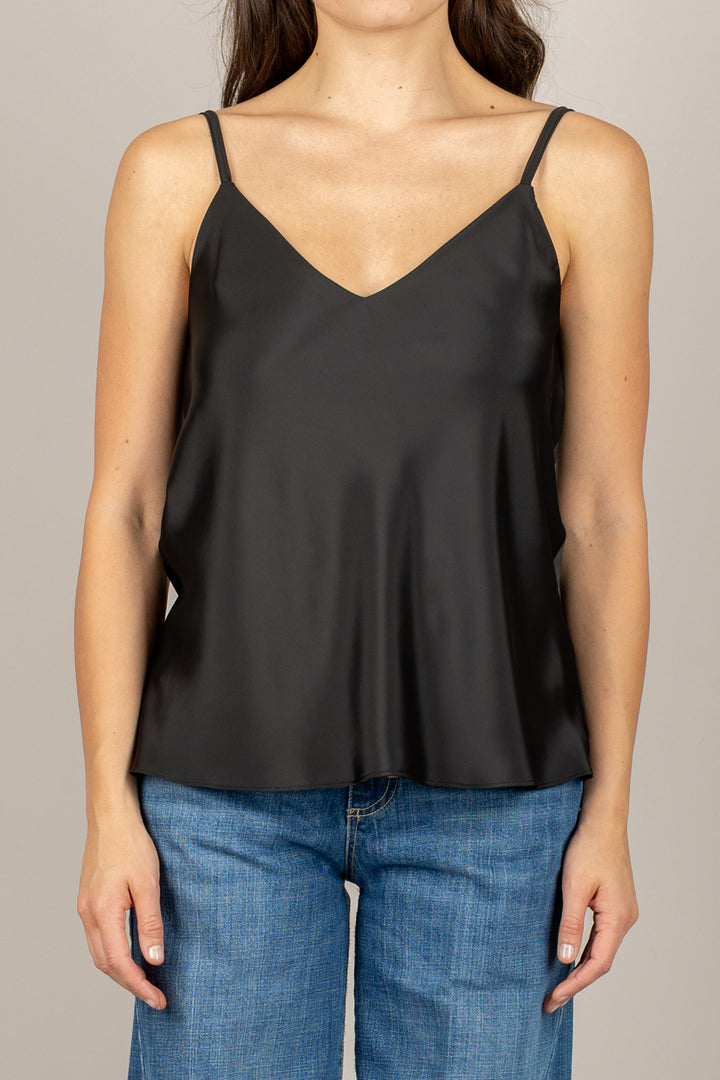 DIXIE - R027Y014 - CANOTTA IN SATIN CON BRETELLE