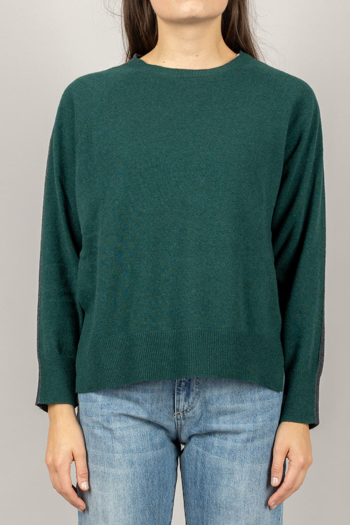 VICOLO - 22153F - MAGLIA BICOLORE GIROCOLLO