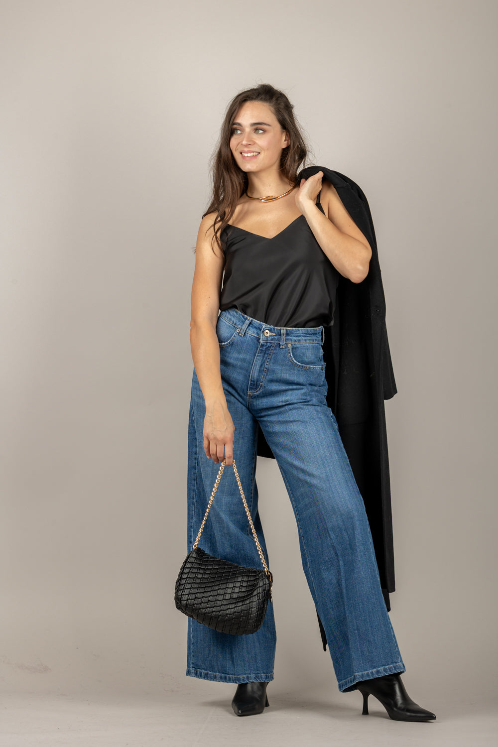 DIXIE - R027Y014 - CANOTTA IN SATIN CON BRETELLE