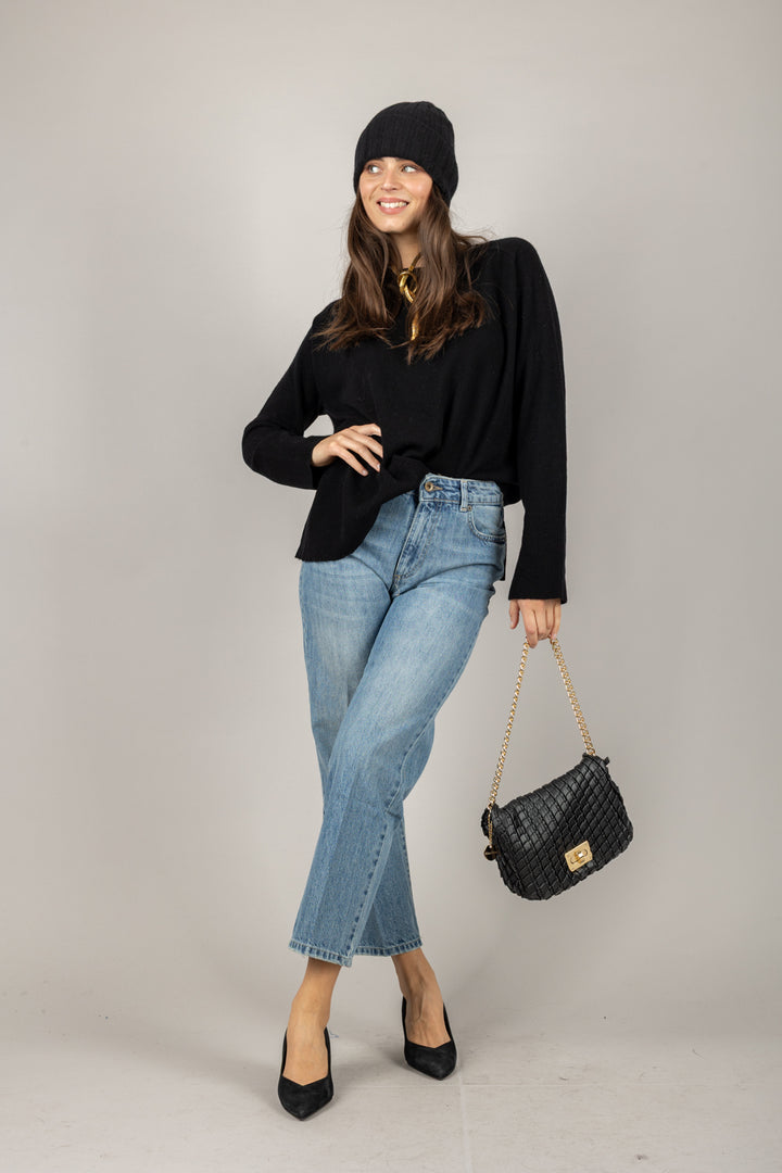 TENSIONE IN - WL157AI25 - MAGLIA OVER CON SPACCHI POSTERIORI