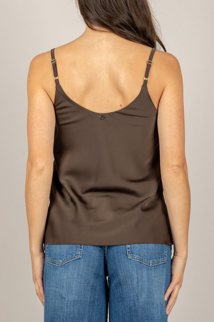 DIXIE - R027Y014 - CANOTTA IN SATIN CON BRETELLE