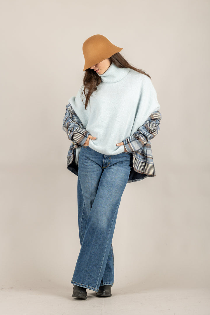 KONTATTO - 3M0864C -MAGLIA OVER COLLO ROTOLINO