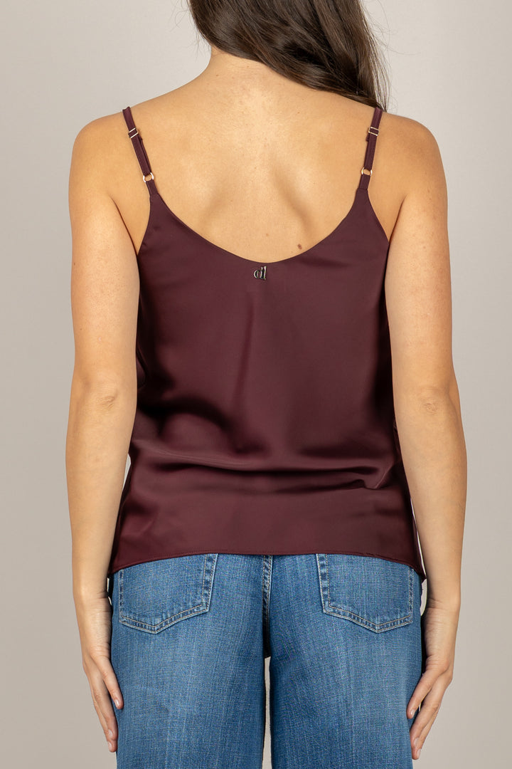 DIXIE - R027Y014 - CANOTTA IN SATIN CON BRETELLE