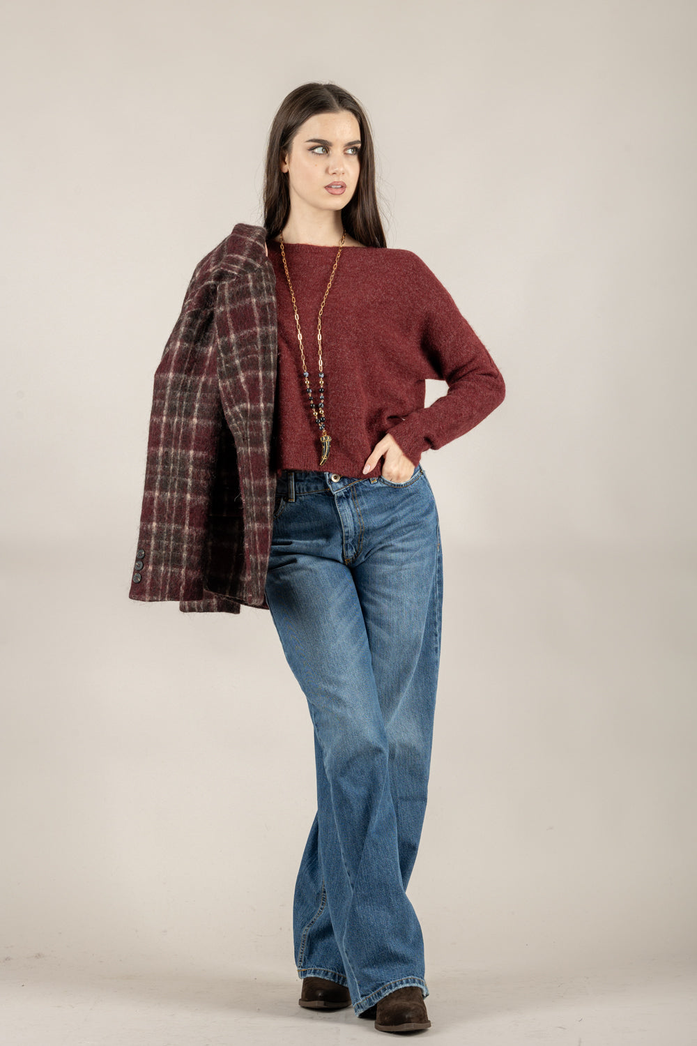 KONTATTO - FA120N - MAGLIA SCOLLO A BARCA