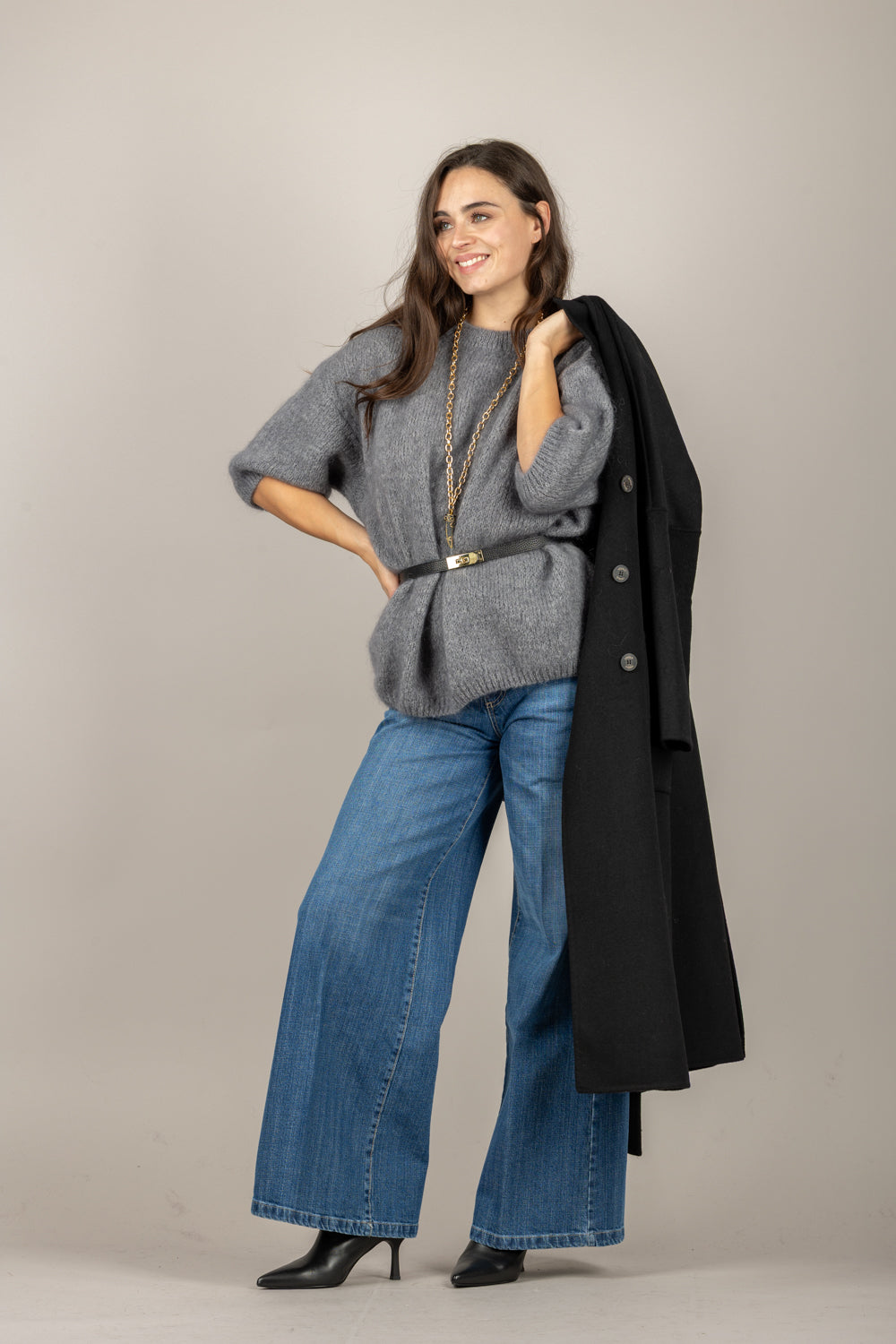 DIXIE - M277Y236- MAGLIA IN MOHAIR GIROCOLLO OVER