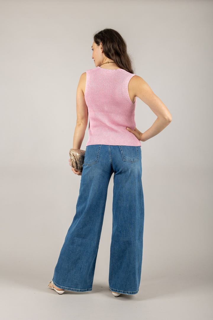 VICOLO - 55028D - GILET MAGLIA CON 2 BOTTONI