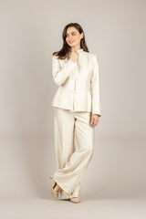 TENSIONE IN - 26P4194 - PANTALONE GAMBA DRITTA GOFFRATO ORO