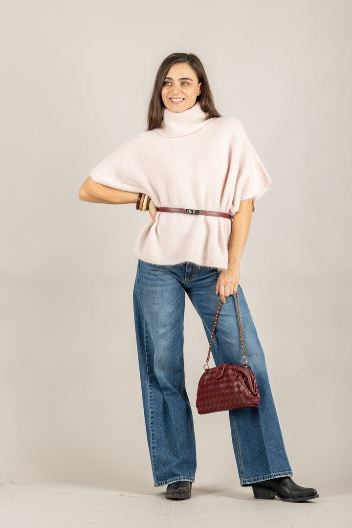 KONTATTO - 3M0864C -MAGLIA OVER COLLO ROTOLINO