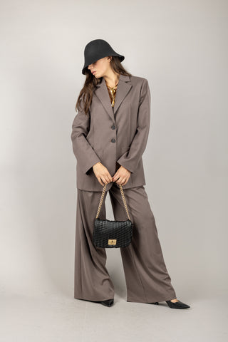 VICOLO - TF1769 - PANTALONE PALAZZO CON PINCES