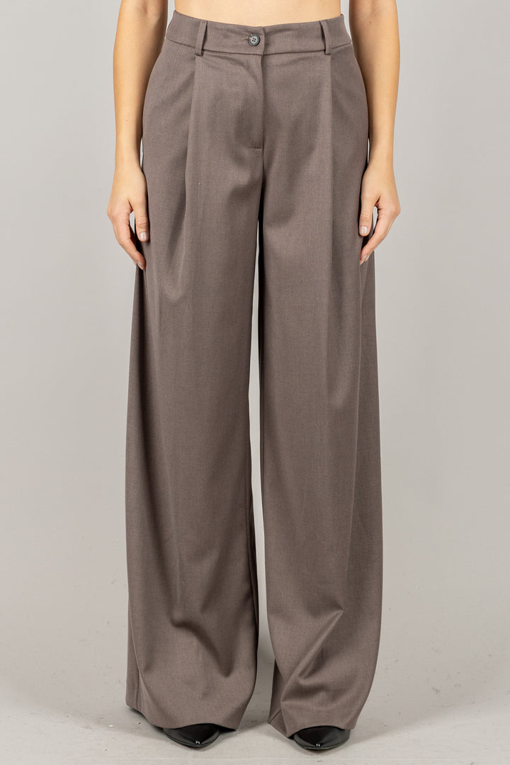 VICOLO - TF1769 - PANTALONE PALAZZO CON PINCES