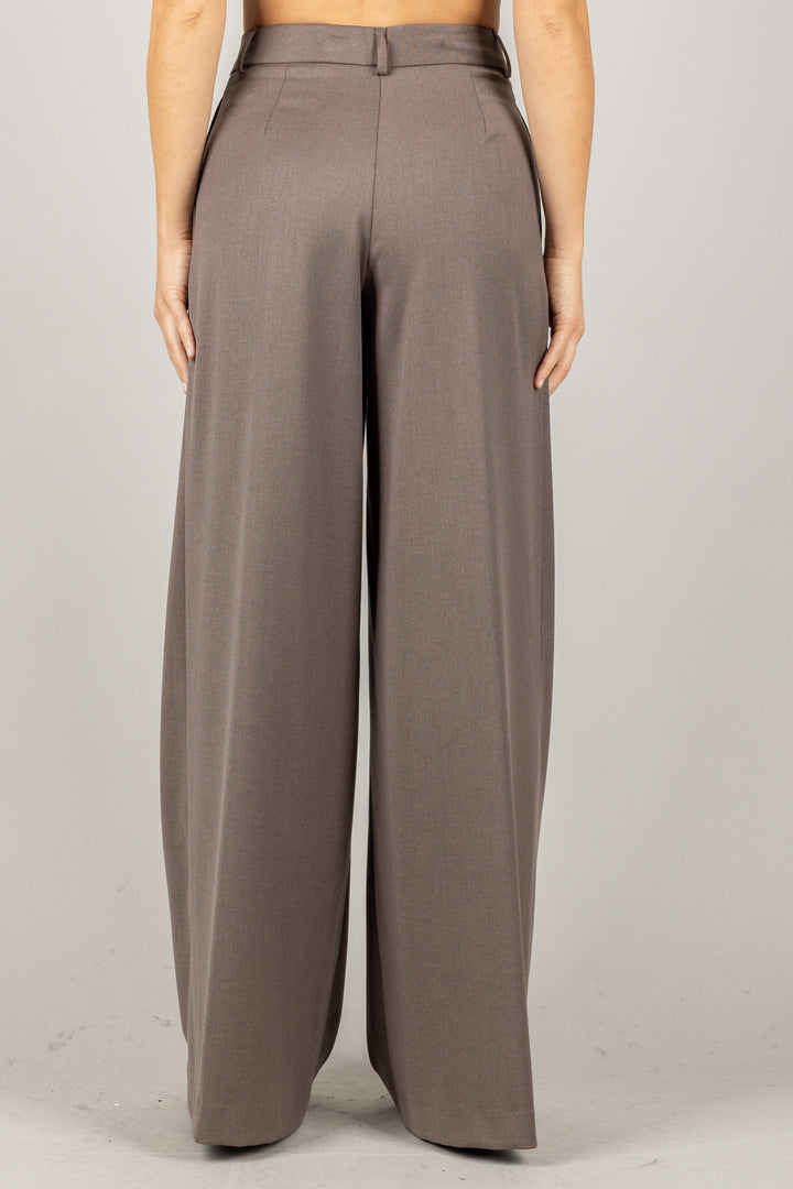 VICOLO - TF1769 - PANTALONE PALAZZO CON PINCES