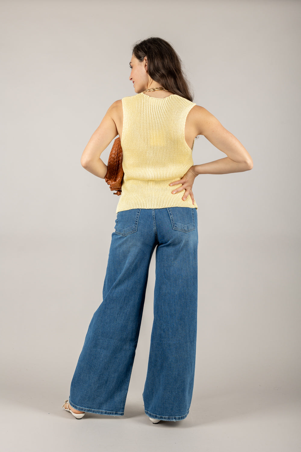 VICOLO - 55028D - GILET MAGLIA CON 2 BOTTONI
