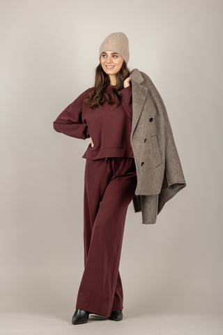 EMUNA - 271P03 - PANTALONE TUTA PALAZZO CON COULISSE