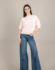 TENSIONE IN - P6HMJ24A414 - MAGLIA CON MANICHE A SBUFFO POWDER PINK