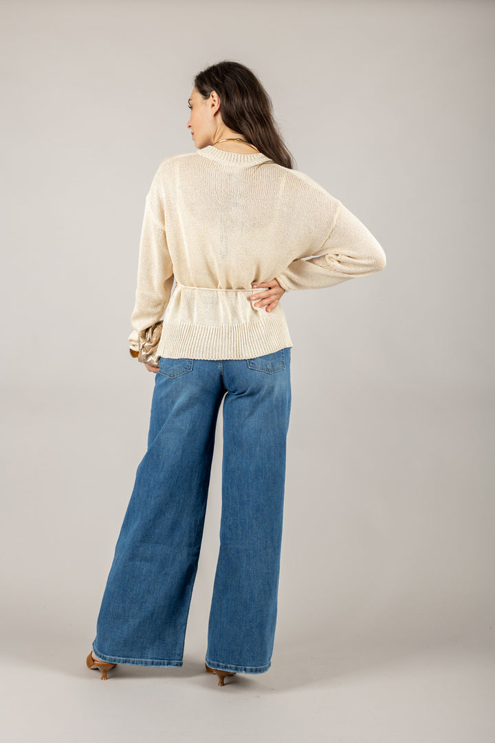 VICOLO - 55027D - CARDIGAN CHIUSURA CORDONCINO