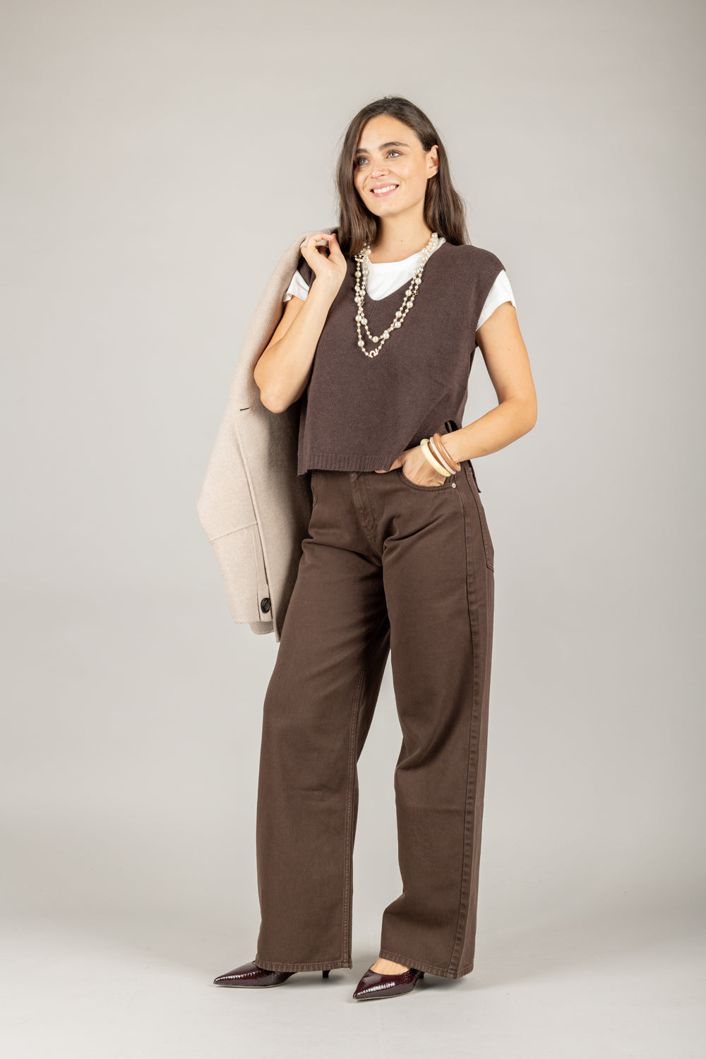 VICOLO - 77039F - GILET SCOLLO A V