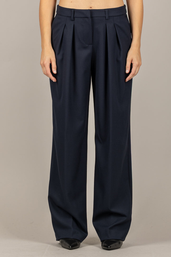 TENSIONE IN - W25P736 - PANTALONE PALAZZO CON PINCES