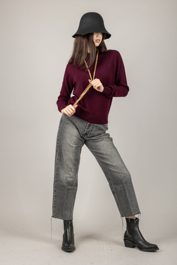 TENSIONE IN - WL104AI25 - MAGLIA GIROCOLLO MANICHE LUNGHE