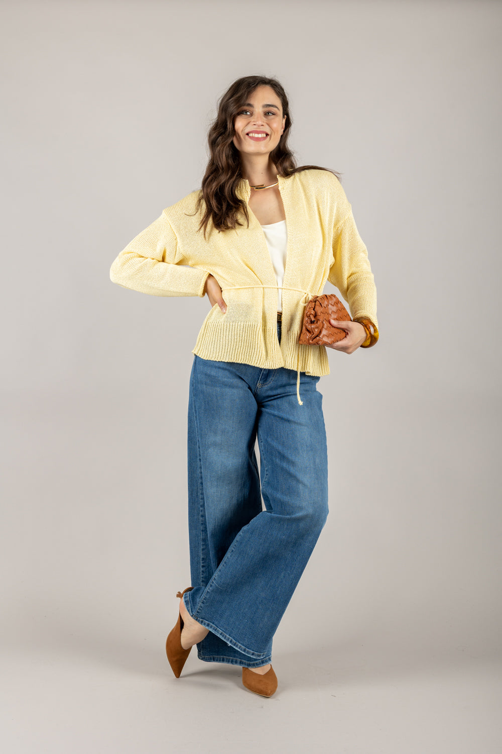 VICOLO - 55027D - CARDIGAN CHIUSURA CORDONCINO