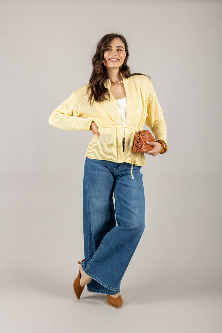 VICOLO - 55027D - CARDIGAN CHIUSURA CORDONCINO