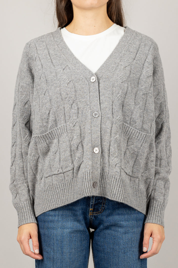 TENSIONE IN - WL767AI25 - CARDIGAN CON TRECCE