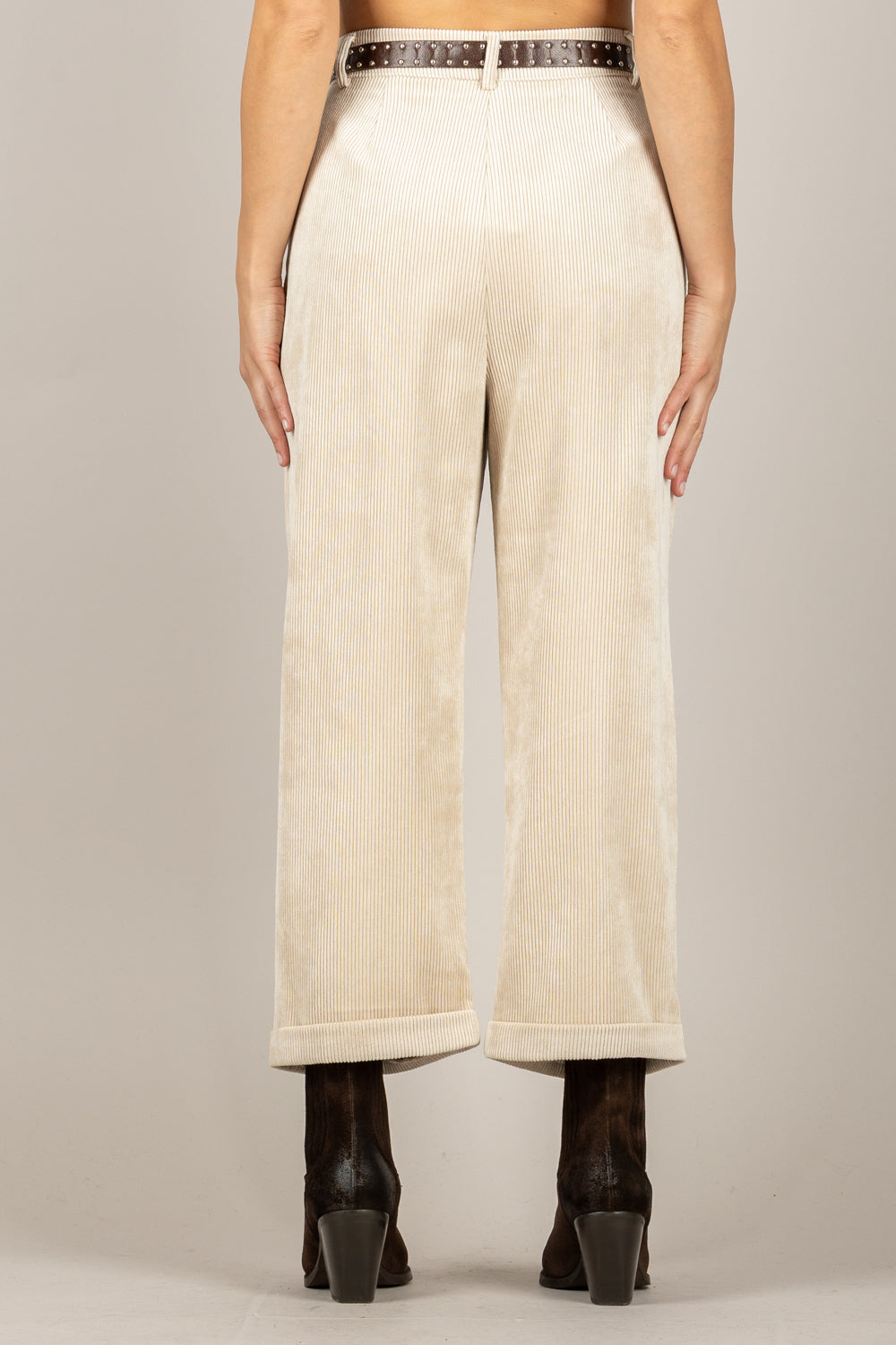 DIXIE - P845Y155 - PANTALONE IN VELLUTO CON CINTA