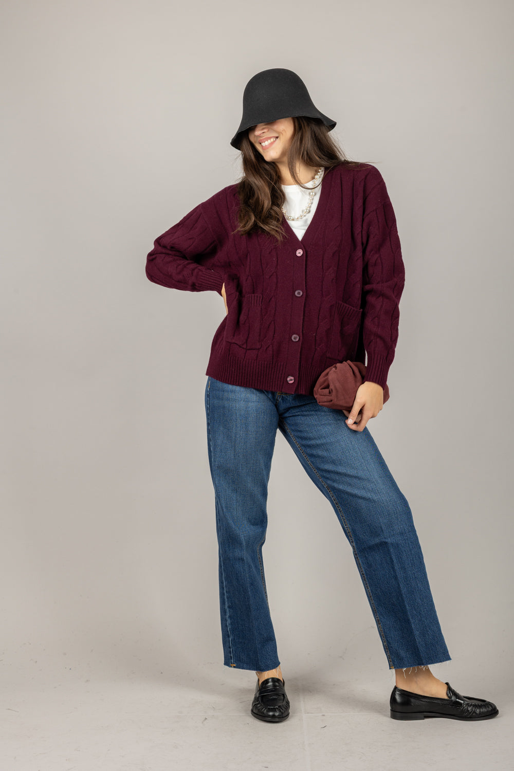 TENSIONE IN - WL767AI25 - CARDIGAN CON TRECCE