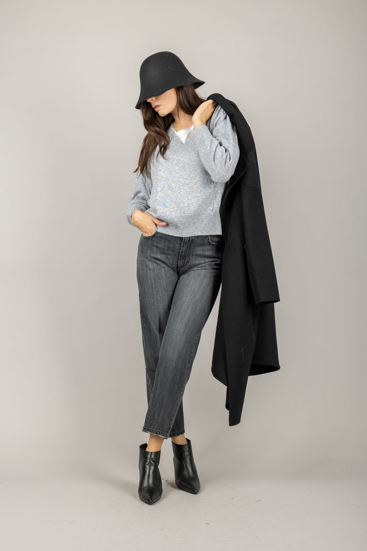 VICOLO - 22013F - MAGLIA SCOLLO A V