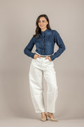 BLOOM - BLOOM-SHIRT - CAMICIA IN DENIM BLU