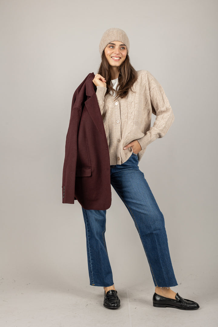 TENSIONE IN - WL767AI25 - CARDIGAN CON TRECCE