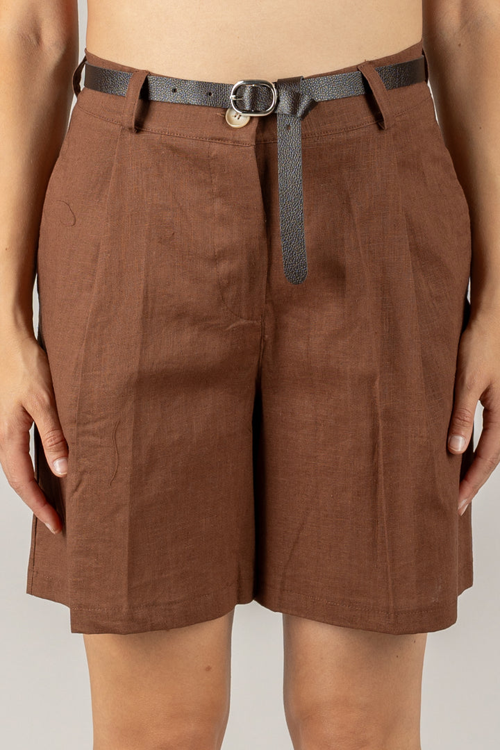 VICOLO - TD3018 - COMPLETO GILET E SHORTS MISTO LINO