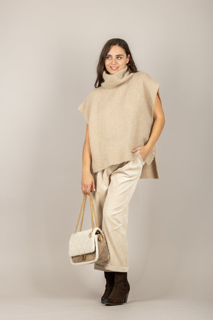 DIXIE - M277Y238 - MAGLIA MOHAIR COLLO ALTO