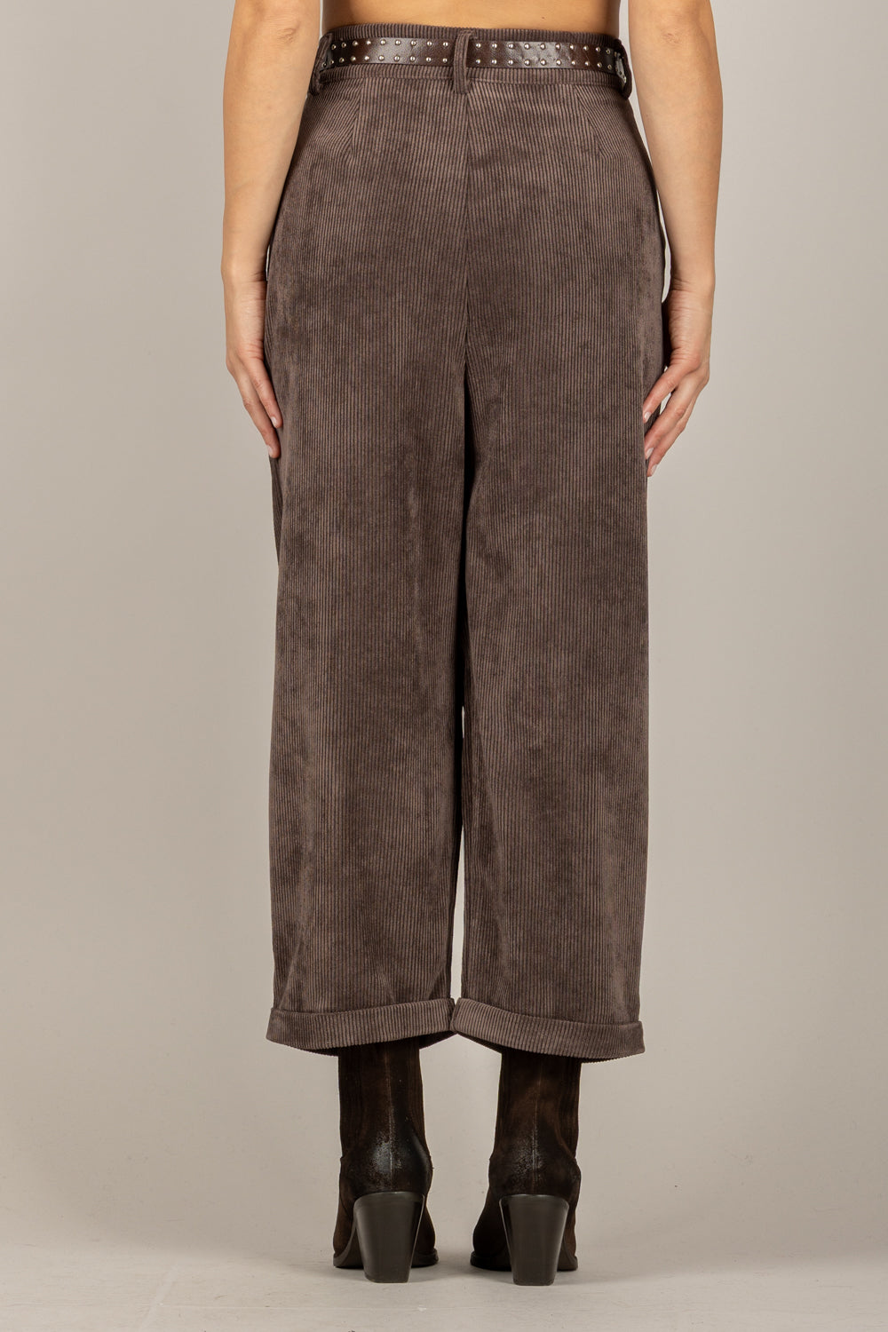 DIXIE - P845Y155 - PANTALONE IN VELLUTO CON CINTA